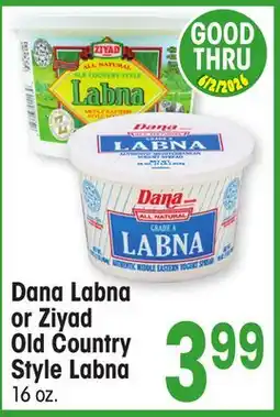 Jewel-Osco Dana Labna or Ziyad Old Country Style Labna offer