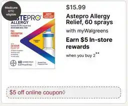 Walgreens Astepro Allergy Relief offer