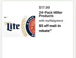 Walgreens 24-Pack Miller Products offer