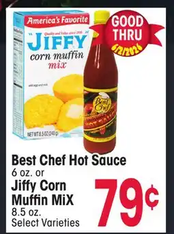 Jewel-Osco Best Chef Hot Sauce 6 oz. or Jiffy Corn Muffin MiX 8.5 oz offer