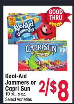 Jewel-Osco Kool-Aid Jammers or Capri Sun offer