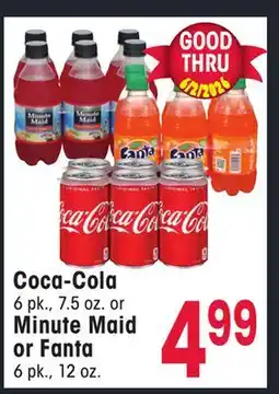 Jewel-Osco Coca-Cola 6 pk., 7.5 oz. or Minute Maid or Fanta 6 pk., 12 oz offer
