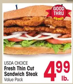 Jewel-Osco USDA CHOICE Fresh Thin Cut Sandwich Steak offer