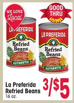 Jewel-Osco La Preferida Refried Beans offer