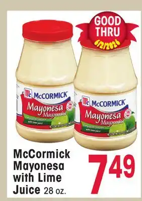 Jewel-Osco McCormick Mayonesa with Lime Juice offer