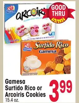 Jewel-Osco Gamesa Surtido Rico or Arcoiris Cookies offer