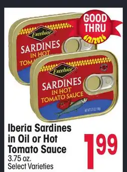 Jewel-Osco Iberia Sardines in Oil or Hot Tomato Sauce offer