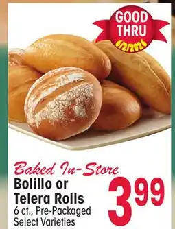 Jewel-Osco Bolillo or Telera Rolls offer