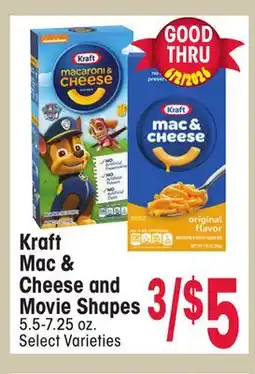 Jewel-Osco Kraft Mac & Cheese Movie Shapes offer