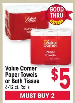 Jewel-Osco Value Corner Paper Towels or Paper Bath offer
