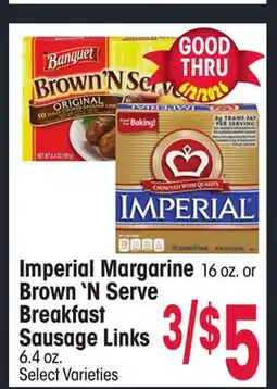 Jewel-Osco Imperial Margarine 16 oz. or Brown 'N Serve Breakfast Sausage Links 6.4 oz offer
