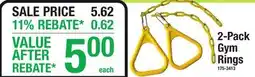 Menards 2-Pack Gym Rings offer