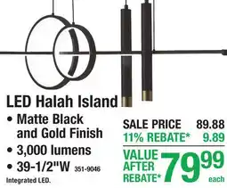Menards LED Halah Island offer
