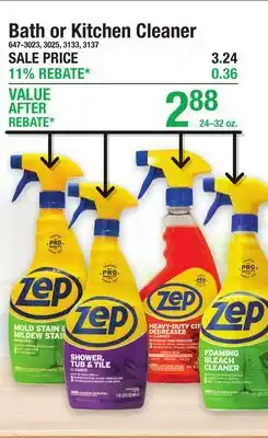 Menards Zep Bath or Kitchen Cleaner offer