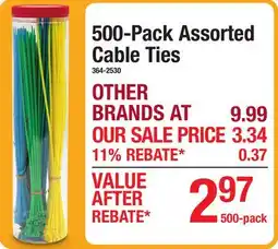 Menards 500-Pack Assorted Cable Ties offer