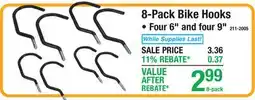 Menards 8-Pack Bike Hooks offer