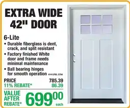 Menards EXTRA WIDE 42 DOOR offer