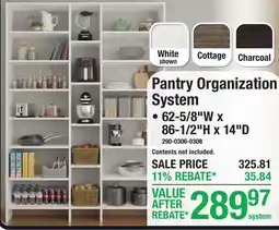 Menards Pantry Organization System offer