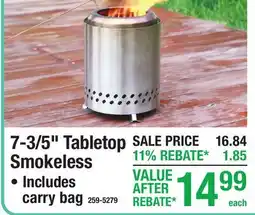 Menards FIRE PITS 7-3/5 Tabletop Smokeless offer