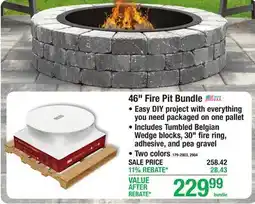 Menards 46 Fire Pit Bundle offer