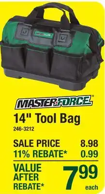 Menards 14 Tool Bag offer