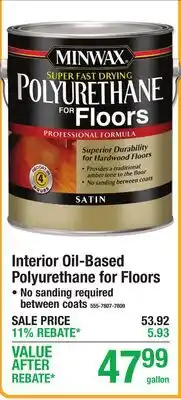 Menards Interior Oil-Based Polyurethane for Floors offer