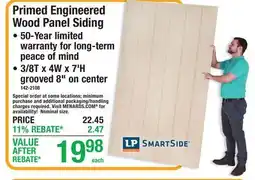 Menards Primed Engineered Wood Panel Siding offer