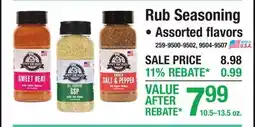 Menards Rub Seasoning offer