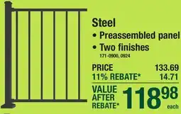 Menards RAILING Steel offer