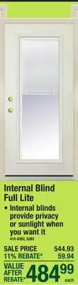 Menards Internal Blind Full Lite offer