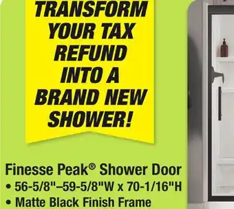 Menards Finesse Peak Shower Door offer
