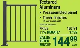 Menards RAILING Textured Aluminum offer