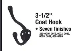 Menards 3-1/2 Coat Hook offer
