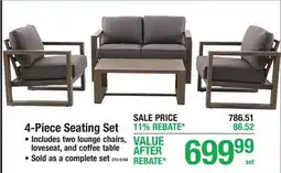 Menards VESTAVIA COLLECTION 4-Piece Seating Set offer