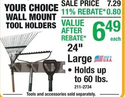 Menards WALL MOUNT TOOL HOLDERS 24 Large offer