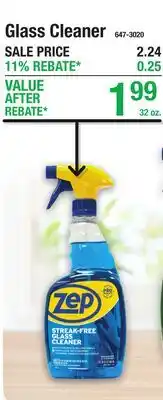 Menards Zep Glass Cleaner offer