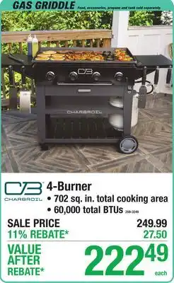 Menards Charbroil GAS GRIDDLE 4-Burner offer