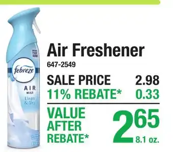 Menards Air Freshener offer