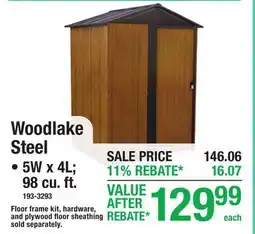Menards Small Woodlake Steel offer