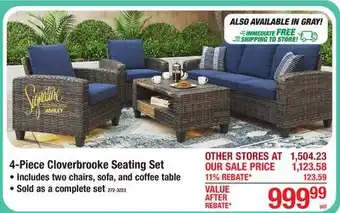Menards 4-Piece Cloverbrooke Seating Set offer