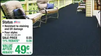 Menards Status offer
