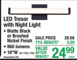 Menards LED Tresor with Night Light offer