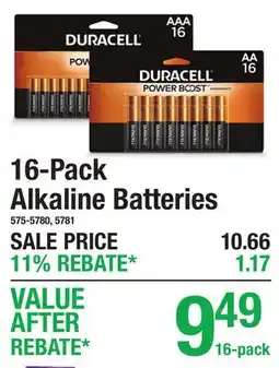Menards 16-Pack Alkaline Batteries offer