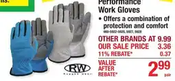 Menards Performance Work Gloves offer