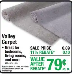 Menards Valley Carpet offer