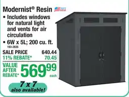 Menards MEDIUM Modernist Resin offer