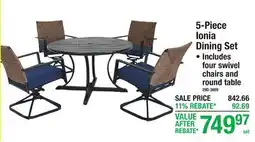 Menards 5-Piece Ionia Dining Set offer