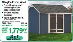 Menards Ellington Precut Wood offer