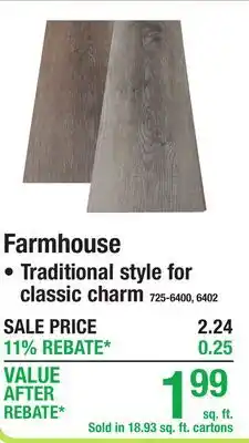 Menards Farmhouse offer