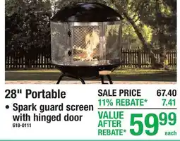 Menards FIRE PITS 28 Portable offer
